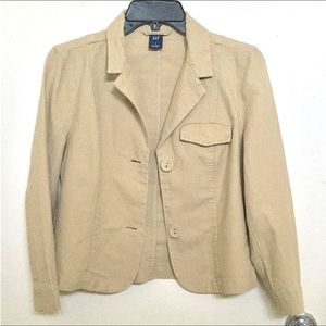 Vintage Gap Cropped Linen Blazer